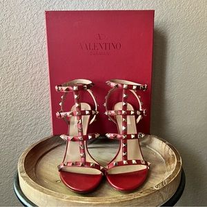 AUTHENTIC | Valentino Rockstud 105mm Caged Leather High-Heel Sandals